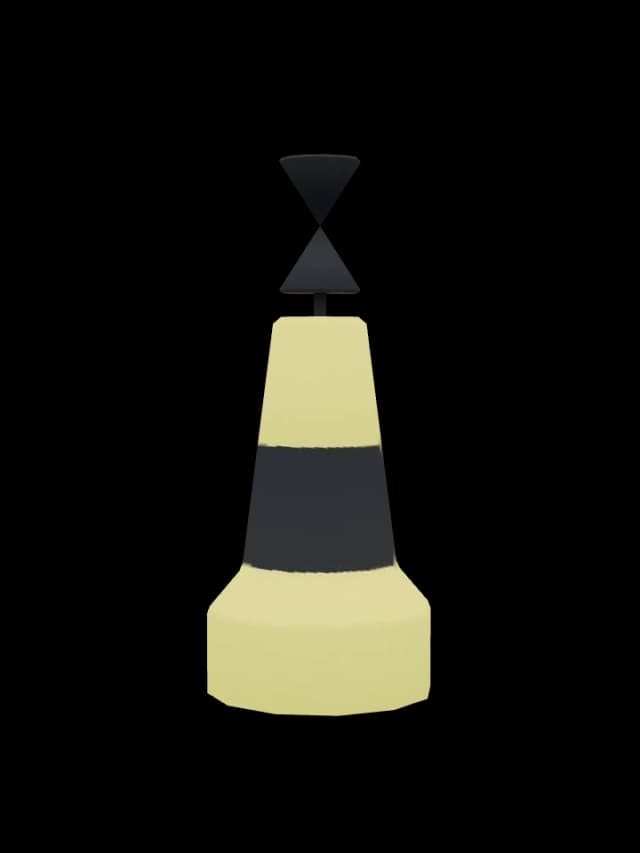Bouée Cardinale Ouest (rendu 3D du jeu CapCôtier)