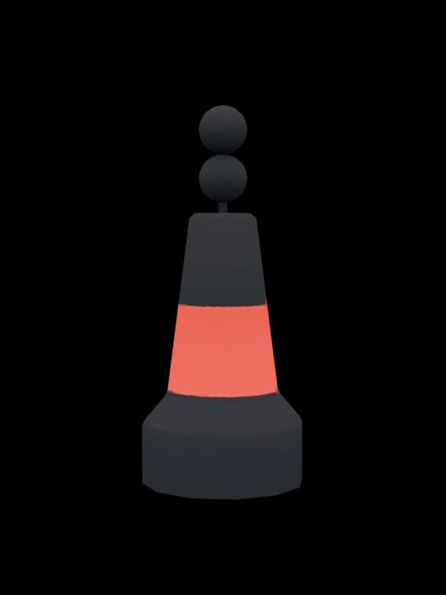 Bouée Danger isolé (rendu 3D du jeu CapCôtier)