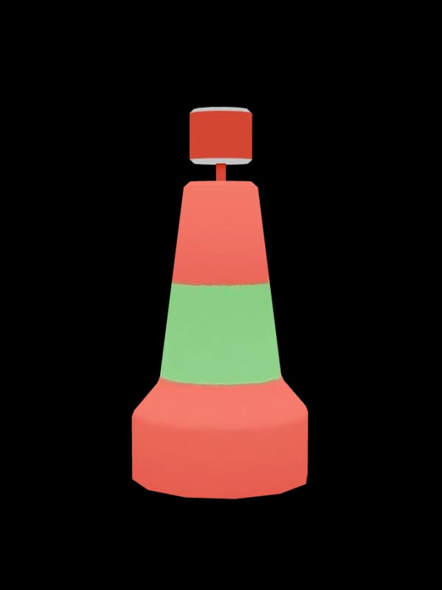 Bouée Chenal préféré à bâbord (rendu 3D du jeu CapCôtier)