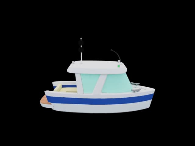 Navire non maître de sa manœuvre (NUC) (rendu 3D du jeu CapCôtier)